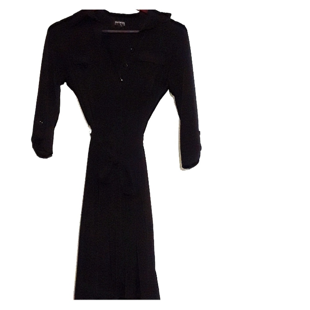 Black midi dress